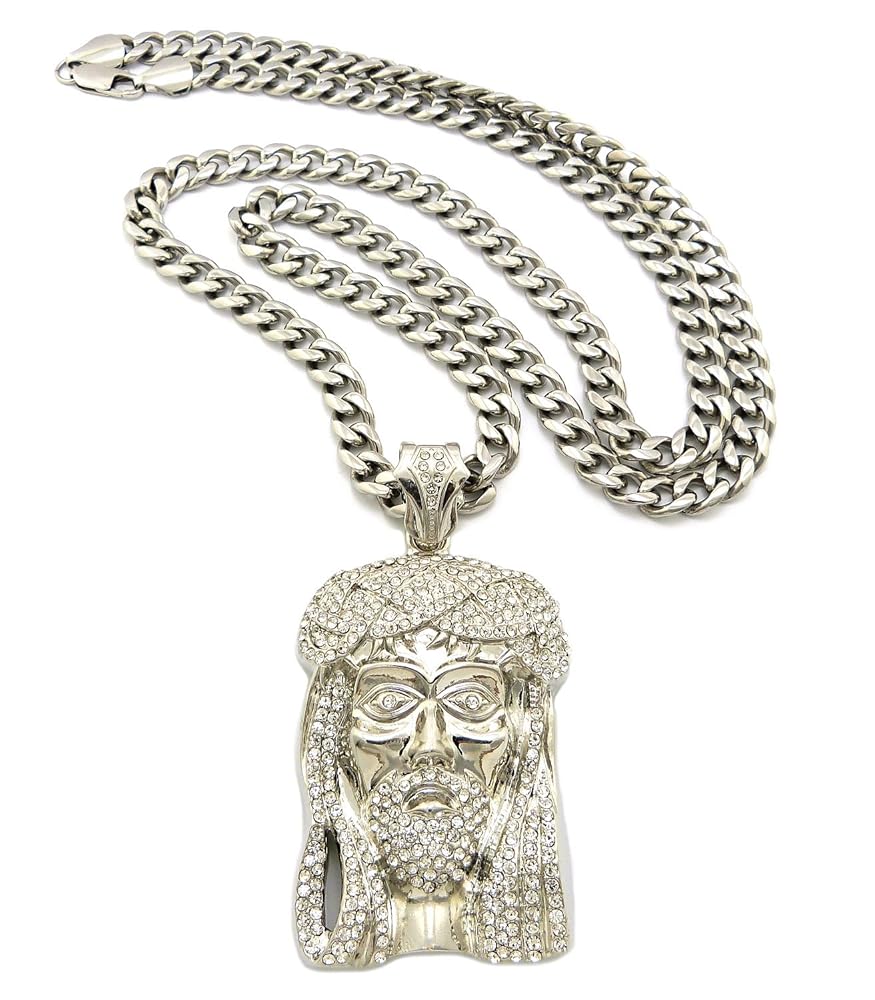 アクセサリー Chocolate Jesus CJ Logo pendant Iced Out Jesus Face Pendant 12mm 30